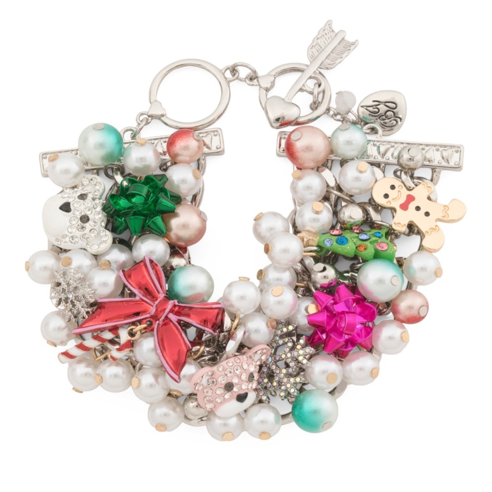 NWT Betsey Johnson Holiday Baubles Bracelet